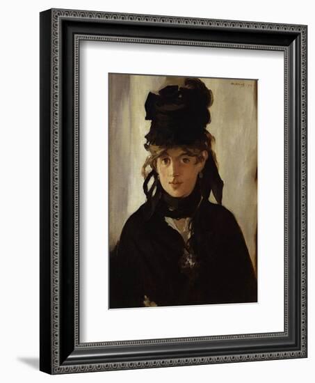 Berthe Morisot with Bouquet of Violets, c.1872-Edouard Manet-Framed Art Print