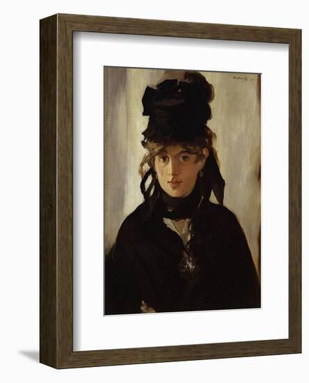 Berthe Morisot with Bouquet of Violets, c.1872-Edouard Manet-Framed Art Print