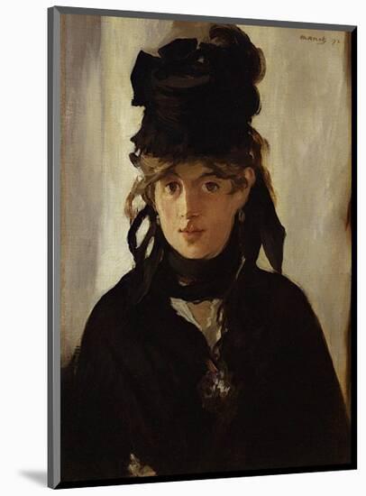 Berthe Morisot with Bouquet of Violets, c.1872-Edouard Manet-Mounted Art Print