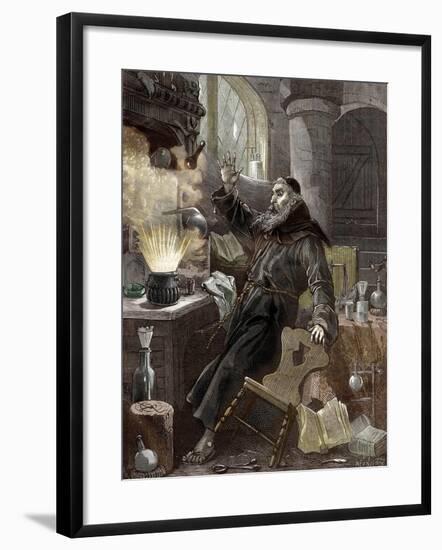 Berthold Schwarz Discovering Gunpowder-null-Framed Giclee Print