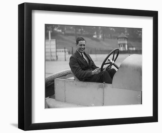 Bertie Kensington Moir in an Aston Martin crude test body, Brooklands, c1921-Bill Brunell-Framed Photographic Print