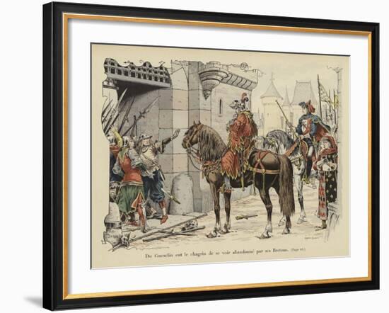 Bertrand Du Guesclin Abandoned by His Bretons-Paul de Semant-Framed Giclee Print