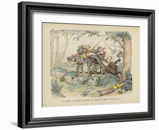 Bertrand Du Guesclin Captures the Captal De Buch at the Battle of Cocherel, 1364-Paul de Semant-Framed Giclee Print