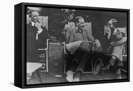 Bertrand Russell, J. M. Keynes and Lytton Strachey, c.1917-English Photographer-Framed Premier Image Canvas