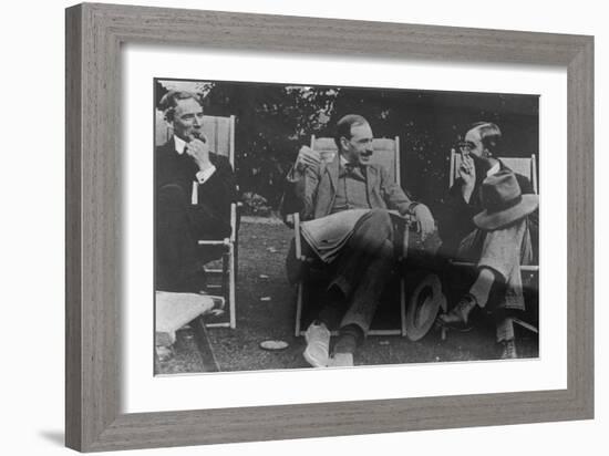Bertrand Russell, J. M. Keynes and Lytton Strachey, c.1917-English Photographer-Framed Photographic Print