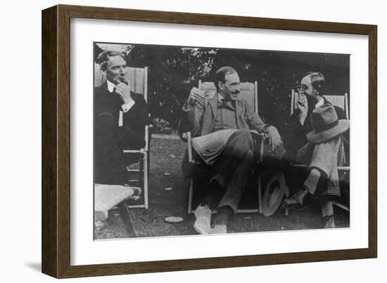 Bertrand Russell, J. M. Keynes and Lytton Strachey, c.1917-English Photographer-Framed Photographic Print