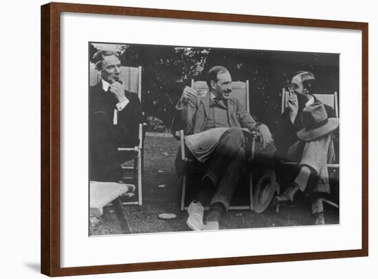 Bertrand Russell, J. M. Keynes and Lytton Strachey, c.1917-English Photographer-Framed Photographic Print