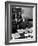 Bertrand Russell Sitting at His Desk at California University at Los Angeles-Peter Stackpole-Framed Photographic Print