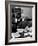 Bertrand Russell Sitting at His Desk at California University at Los Angeles-Peter Stackpole-Framed Photographic Print