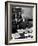 Bertrand Russell Sitting at His Desk at California University at Los Angeles-Peter Stackpole-Framed Photographic Print