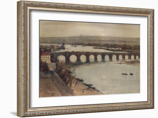 'Berwick Bridge', c1912, (c1915)-David Young Cameron-Framed Giclee Print