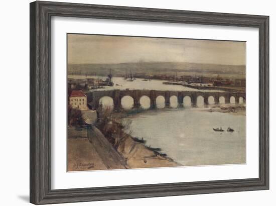 'Berwick Bridge', c1912, (c1915)-David Young Cameron-Framed Giclee Print