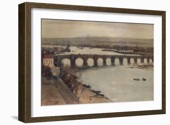 'Berwick Bridge', c1912, (c1915)-David Young Cameron-Framed Giclee Print