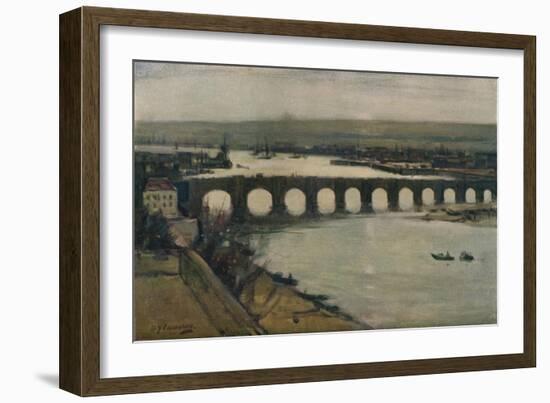 'Berwick Bridge', c1912-David Young Cameron-Framed Giclee Print