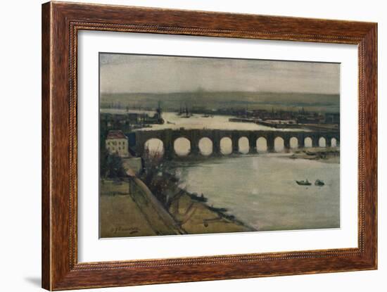 'Berwick Bridge', c1912-David Young Cameron-Framed Giclee Print