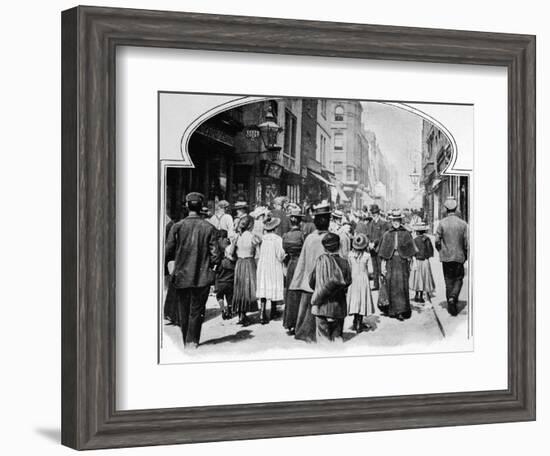 Berwick Street on a Sunday morning, c1901 (1901)-Unknown-Framed Photographic Print