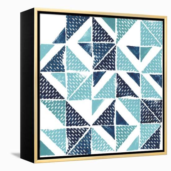 Beryl Block Print I-Grace Popp-Framed Stretched Canvas