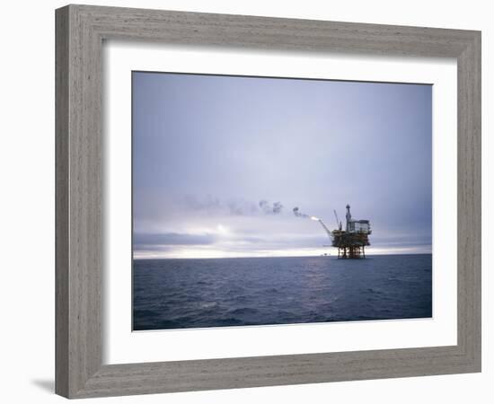 Berylfield Oil Drilling Rigs in the North Sea, Europe-Geoff Renner-Framed Photographic Print