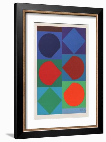 Beryll, from Souvenirs de Portraits d'Artistes. Jacques Prevert: Le Coeur l'ouvre-Victor Vasarely-Framed Collectable Print