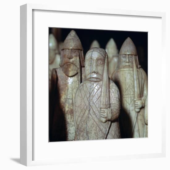 'Beserks Biting their Shields' - The Lewis Chessmen, (Norwegian?), c1150-c1200. Artist: Unknown-Unknown-Framed Giclee Print