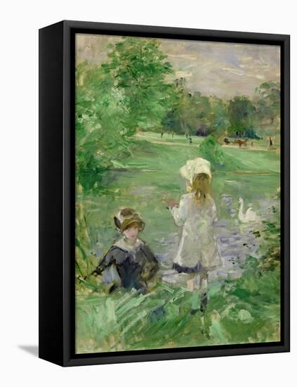 Beside a Lake, 1883-Berthe Morisot-Framed Premier Image Canvas