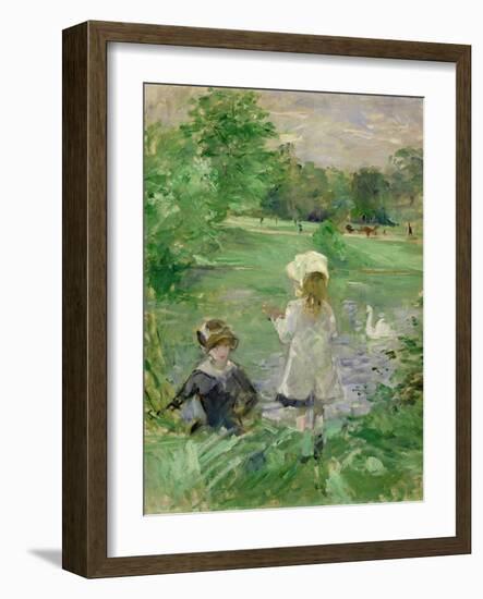 Beside a Lake, 1883-Berthe Morisot-Framed Giclee Print