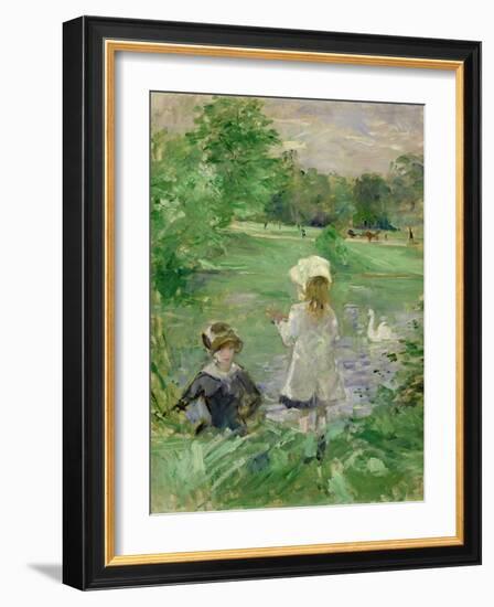 Beside a Lake, 1883-Berthe Morisot-Framed Giclee Print