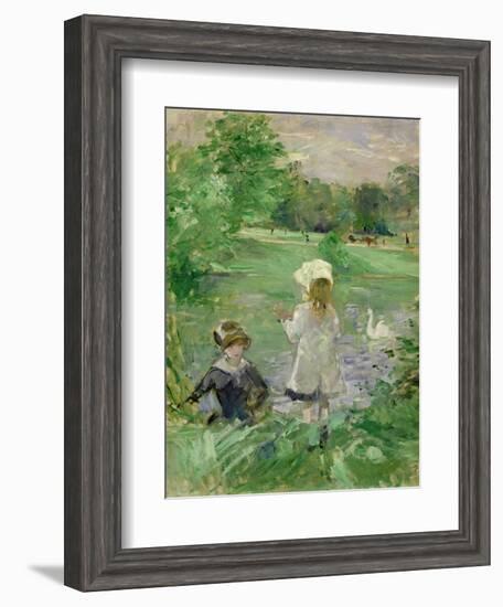 Beside a Lake, 1883-Berthe Morisot-Framed Giclee Print