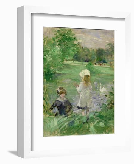 Beside a Lake, 1883-Berthe Morisot-Framed Giclee Print