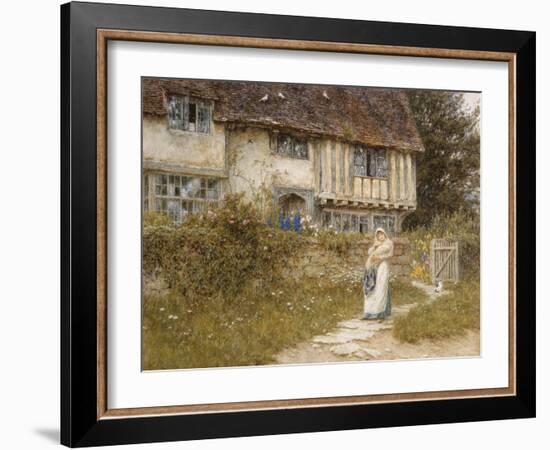 Beside the Old Church Gate Farm, Smarden, Kent-Helen Allingham-Framed Giclee Print