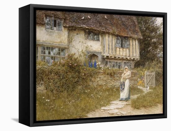 Beside the Old Church Gate Farm, Smarden, Kent-Helen Allingham-Framed Premier Image Canvas