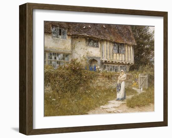 Beside the Old Church Gate Farm, Smarden, Kent-Helen Allingham-Framed Giclee Print