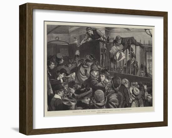 Besieging the Pit Door, the Commissariat under Difficulties-Sydney Prior Hall-Framed Giclee Print