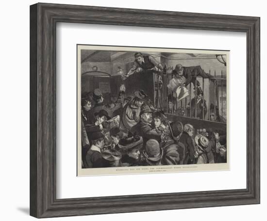 Besieging the Pit Door, the Commissariat under Difficulties-Sydney Prior Hall-Framed Giclee Print