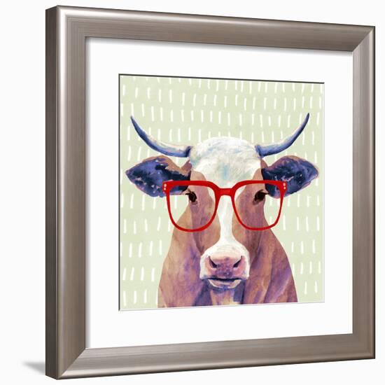 Bespectacled Bovine I-Victoria Borges-Framed Art Print