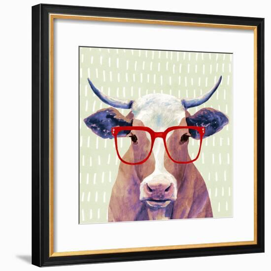 Bespectacled Bovine I-Victoria Borges-Framed Art Print