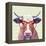 Bespectacled Bovine I-Victoria Borges-Framed Stretched Canvas