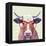 Bespectacled Bovine I-Victoria Borges-Framed Stretched Canvas