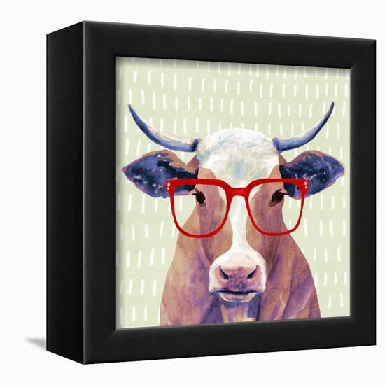 Bespectacled Bovine I-Victoria Borges-Framed Art Print