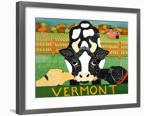 Bessie Vermont-Black-Autumn-Stephen Huneck-Framed Giclee Print