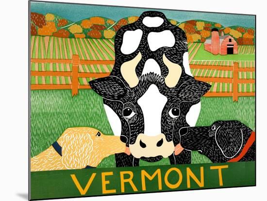 Bessie Vermont-Black-Autumn-Stephen Huneck-Mounted Giclee Print