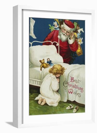 Best Christmas Wishes-Ellen H. Clapsaddle-Framed Giclee Print