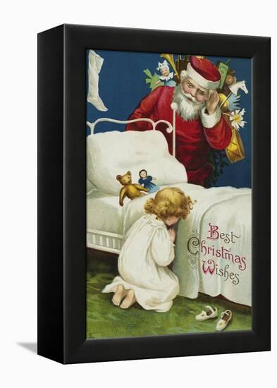 Best Christmas Wishes-Ellen H. Clapsaddle-Framed Premier Image Canvas