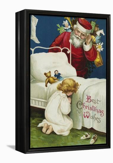 Best Christmas Wishes-Ellen H. Clapsaddle-Framed Premier Image Canvas