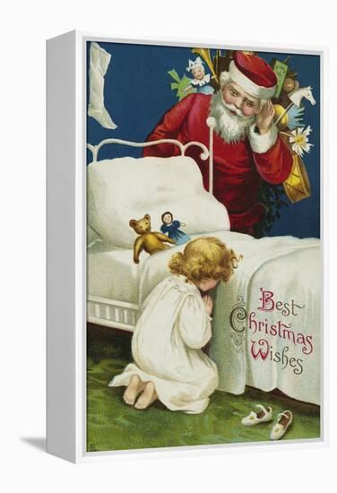 Best Christmas Wishes-Ellen H. Clapsaddle-Framed Premier Image Canvas