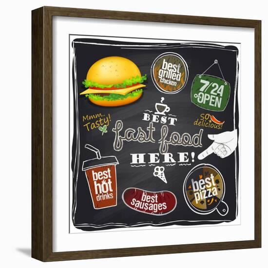 Best Fast Food Here-Selenka-Framed Premium Giclee Print