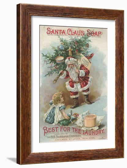 Best for the Laundry', Advertisement for Fairbank's Santa Claus Soap, C.1880-American School-Framed Giclee Print