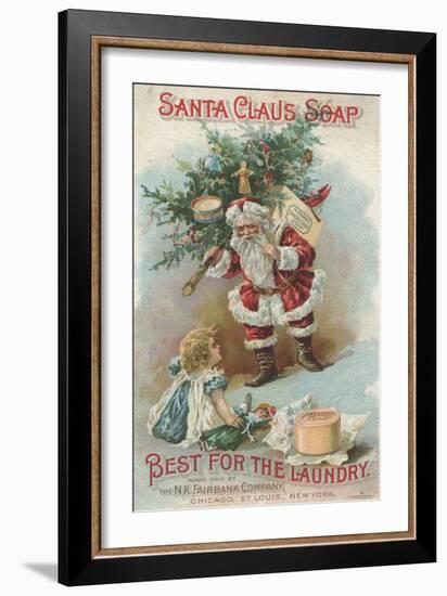 Best for the Laundry', Advertisement for Fairbank's Santa Claus Soap, C.1880-American School-Framed Giclee Print