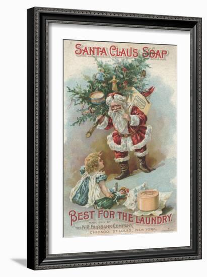 Best for the Laundry', Advertisement for Fairbank's Santa Claus Soap, C.1880-American School-Framed Giclee Print