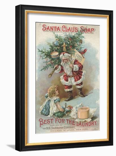 Best for the Laundry', Advertisement for Fairbank's Santa Claus Soap, C.1880-American School-Framed Giclee Print